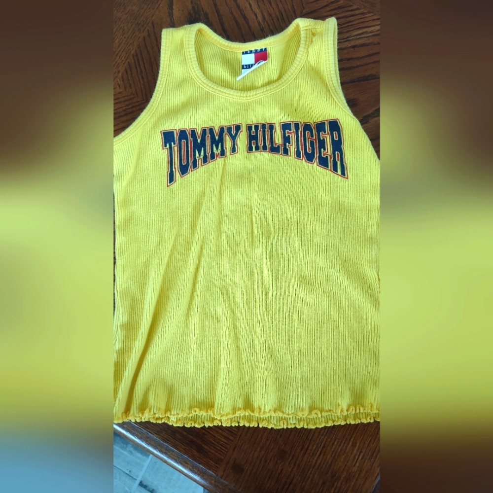 Vintage Tommy Hilfiger Kids Yellow Tank Top